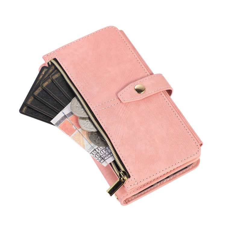 For iPhone XR Dream 9-Card Wallet Zipper Bag Leather Phone Case