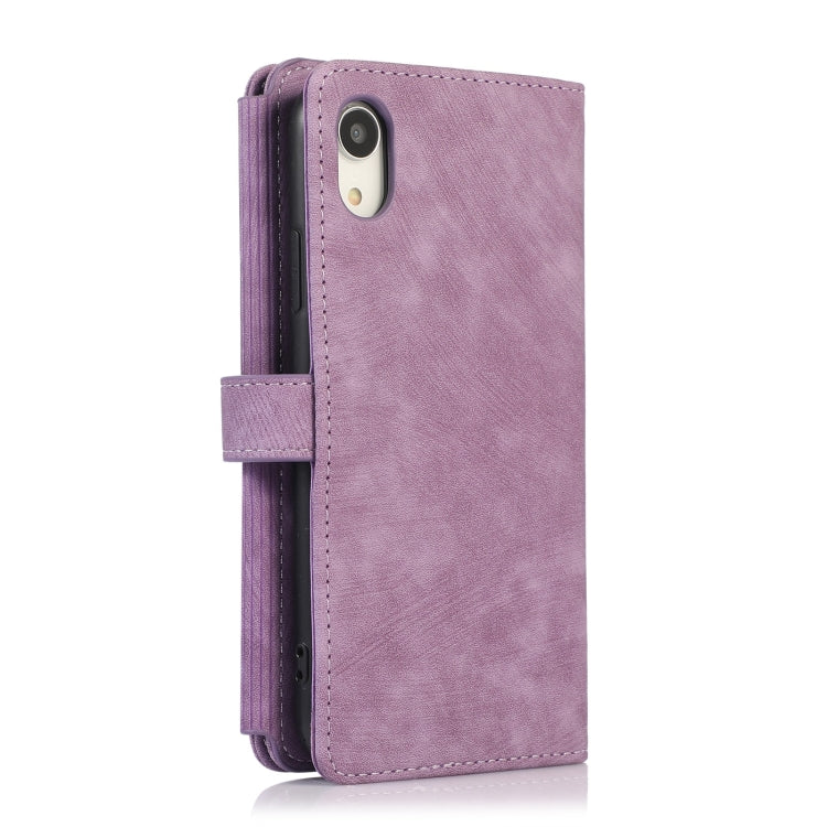 For iPhone XR Dream 9-Card Wallet Zipper Bag Leather Phone Case