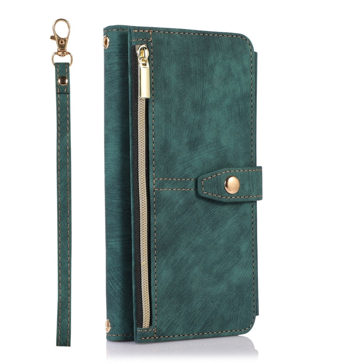 For iPhone XS Max Dream 9-Card Wallet Zipper Bag Leather Phone Case