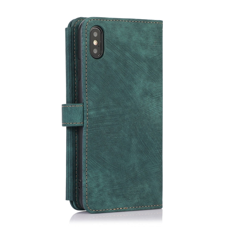 For iPhone XS Max Dream 9-Card Wallet Zipper Bag Leather Phone Case