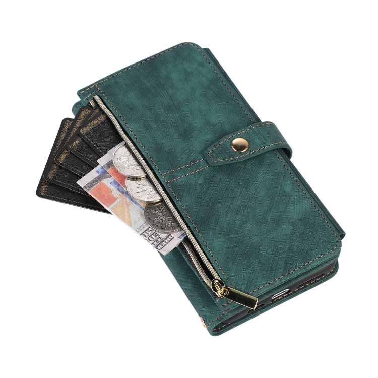 For iPhone XS Max Dream 9-Card Wallet Zipper Bag Leather Phone Case