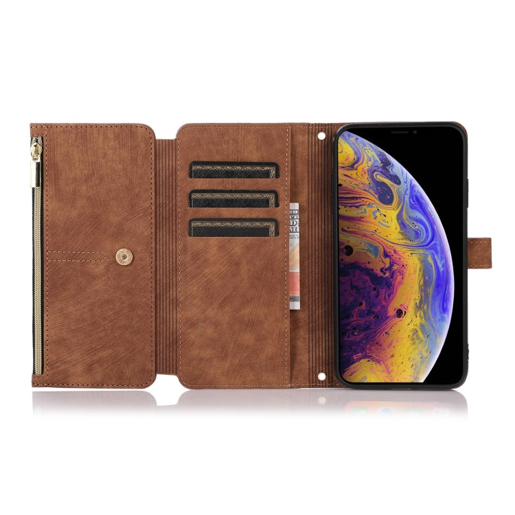 For iPhone XS Max Dream 9-Card Wallet Zipper Bag Leather Phone Case