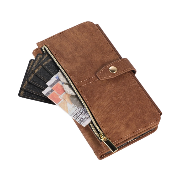 For iPhone XS Max Dream 9-Card Wallet Zipper Bag Leather Phone Case