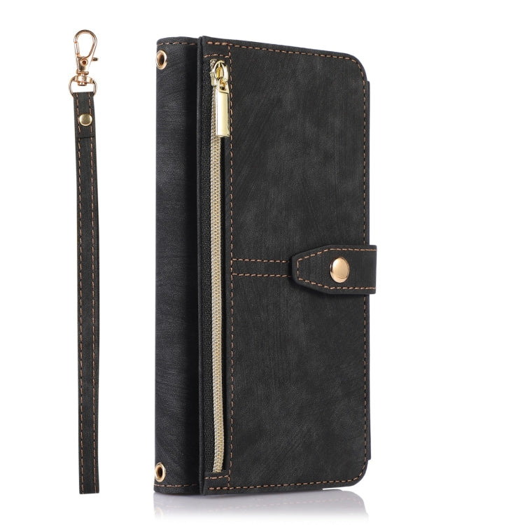 For iPhone XS Max Dream 9-Card Wallet Zipper Bag Leather Phone Case