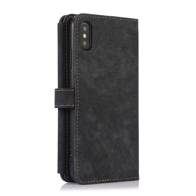 For iPhone XS Max Dream 9-Card Wallet Zipper Bag Leather Phone Case