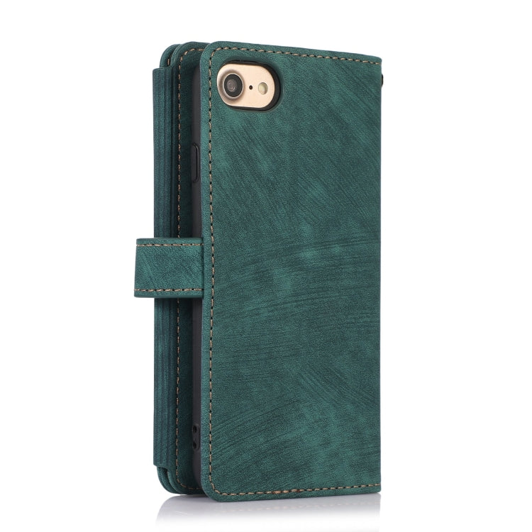 For iPhone SE 2022 / 2020 / 7 / 8 Dream 9-Card Wallet Zipper Bag Leather Phone Case
