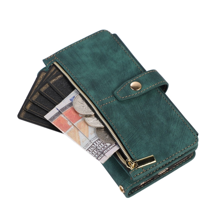For iPhone SE 2022 / 2020 / 7 / 8 Dream 9-Card Wallet Zipper Bag Leather Phone Case