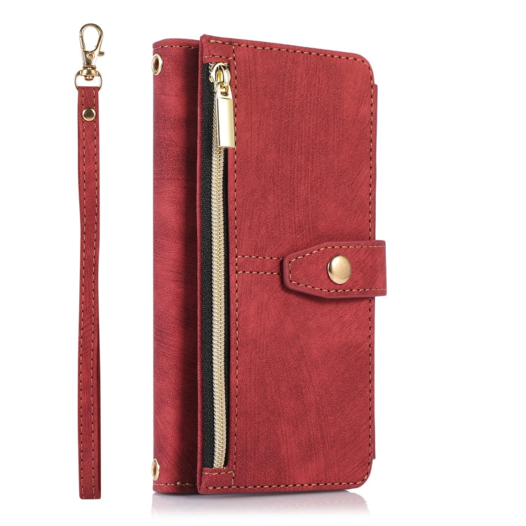 For iPhone SE 2022 / 2020 / 7 / 8 Dream 9-Card Wallet Zipper Bag Leather Phone Case