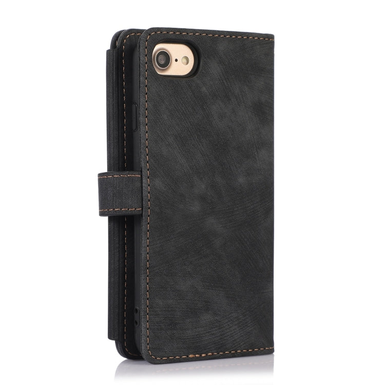 For iPhone SE 2022 / 2020 / 7 / 8 Dream 9-Card Wallet Zipper Bag Leather Phone Case