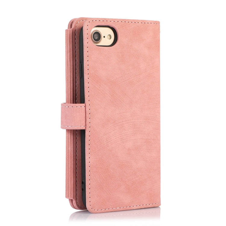 For iPhone SE 2022 / 2020 / 7 / 8 Dream 9-Card Wallet Zipper Bag Leather Phone Case