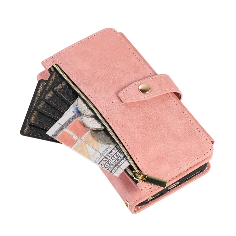 For iPhone SE 2022 / 2020 / 7 / 8 Dream 9-Card Wallet Zipper Bag Leather Phone Case