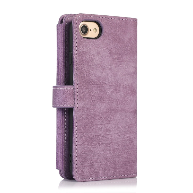 For iPhone SE 2022 / 2020 / 7 / 8 Dream 9-Card Wallet Zipper Bag Leather Phone Case