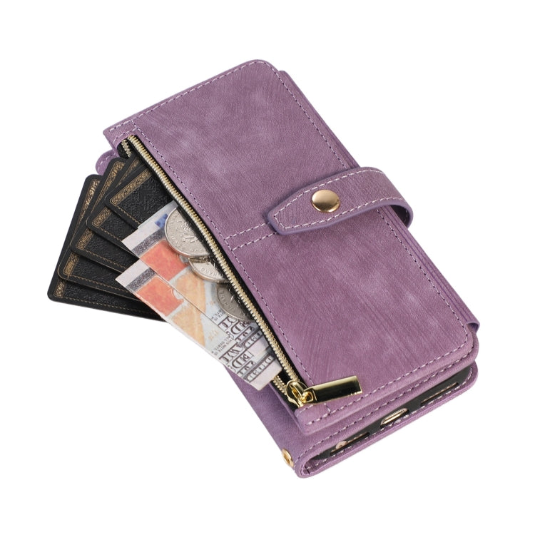 For iPhone SE 2022 / 2020 / 7 / 8 Dream 9-Card Wallet Zipper Bag Leather Phone Case