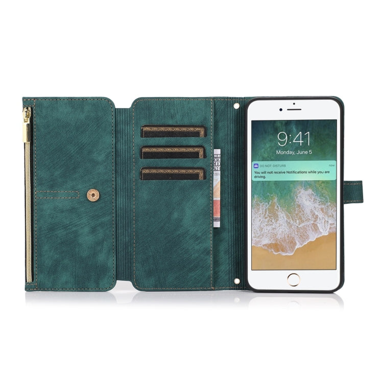 For iPhone 7 Plus / 8 Plus Dream 9-Card Wallet Zipper Bag Leather Phone Case