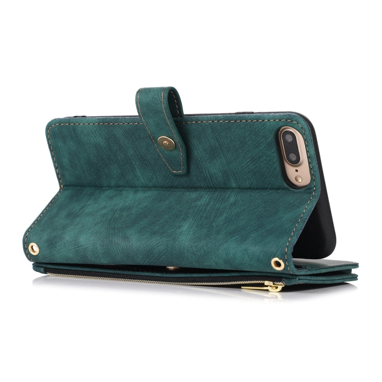 For iPhone 7 Plus / 8 Plus Dream 9-Card Wallet Zipper Bag Leather Phone Case