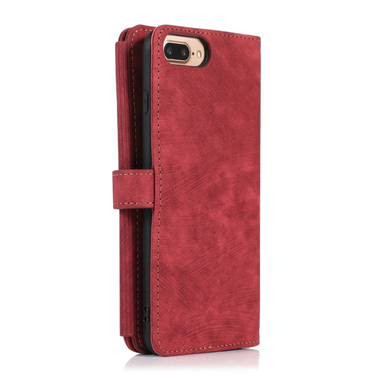 For iPhone 7 Plus / 8 Plus Dream 9-Card Wallet Zipper Bag Leather Phone Case