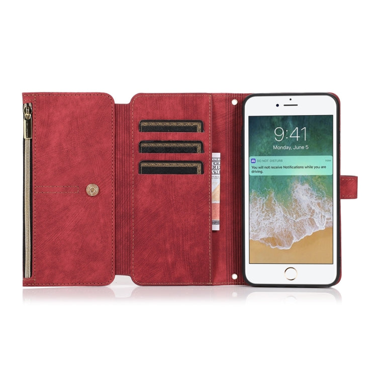 For iPhone 7 Plus / 8 Plus Dream 9-Card Wallet Zipper Bag Leather Phone Case