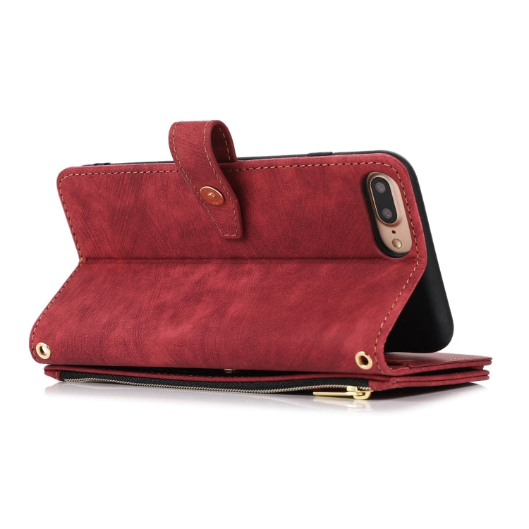 For iPhone 7 Plus / 8 Plus Dream 9-Card Wallet Zipper Bag Leather Phone Case
