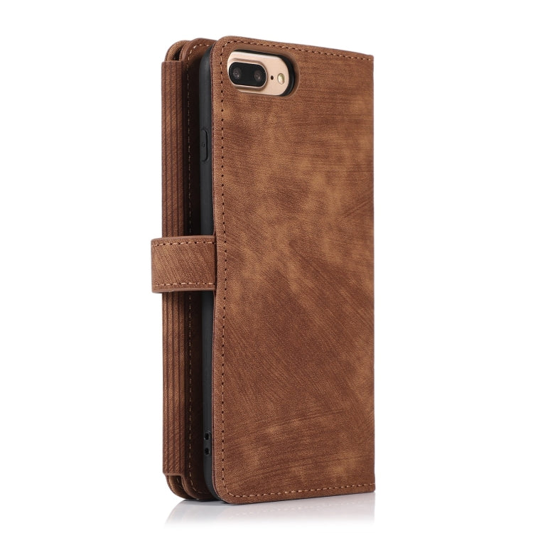 For iPhone 7 Plus / 8 Plus Dream 9-Card Wallet Zipper Bag Leather Phone Case