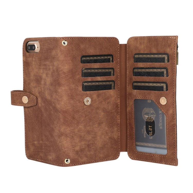 For iPhone 7 Plus / 8 Plus Dream 9-Card Wallet Zipper Bag Leather Phone Case