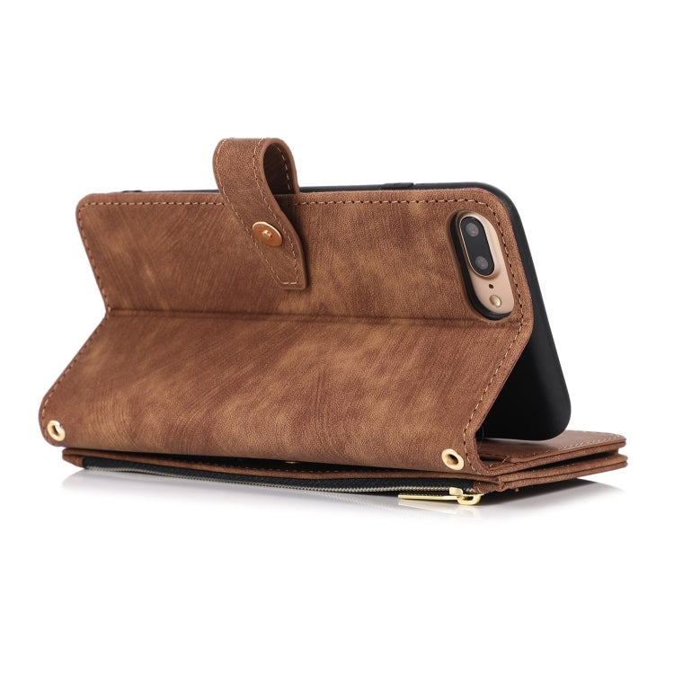 For iPhone 7 Plus / 8 Plus Dream 9-Card Wallet Zipper Bag Leather Phone Case