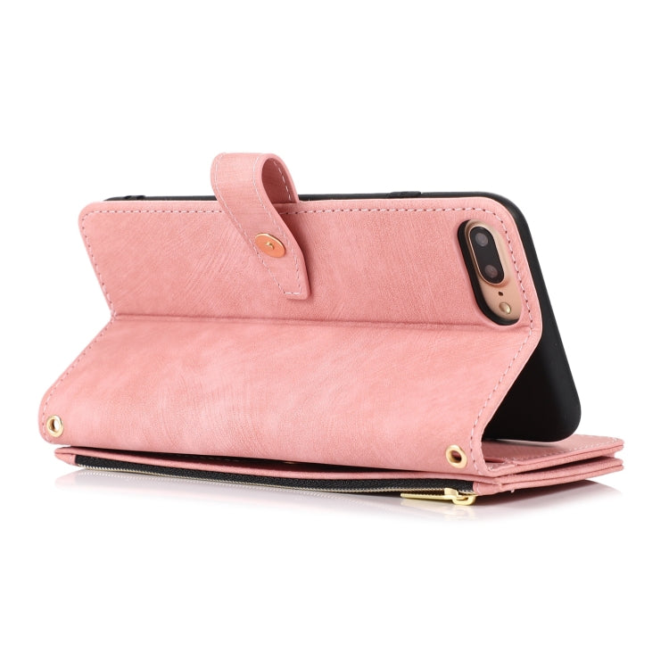 For iPhone 7 Plus / 8 Plus Dream 9-Card Wallet Zipper Bag Leather Phone Case