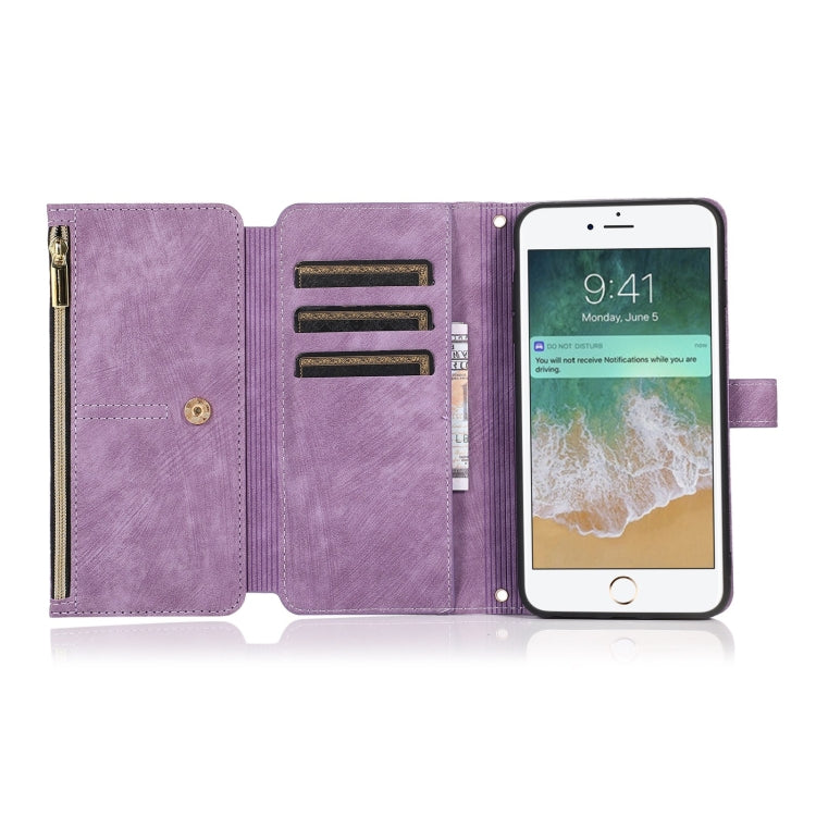 For iPhone 7 Plus / 8 Plus Dream 9-Card Wallet Zipper Bag Leather Phone Case