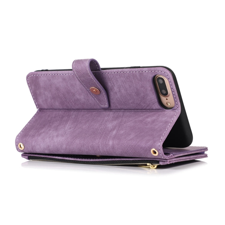 For iPhone 7 Plus / 8 Plus Dream 9-Card Wallet Zipper Bag Leather Phone Case