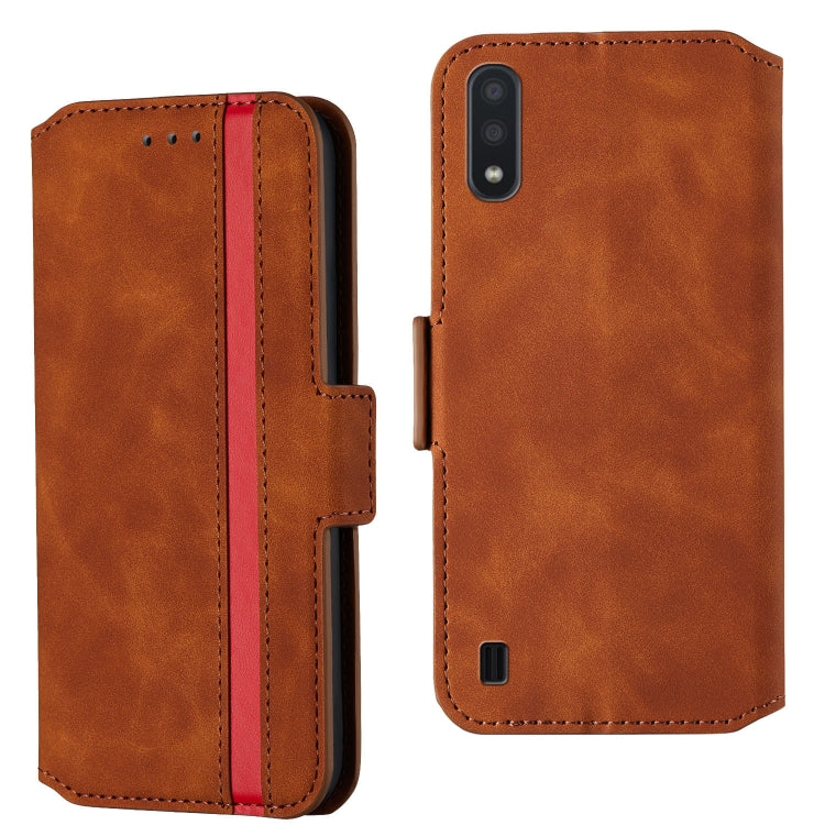 For Galaxy A01 Vintage Matte Oil-edge Horizontal Flip Leather Case with Bracket & Card Slots