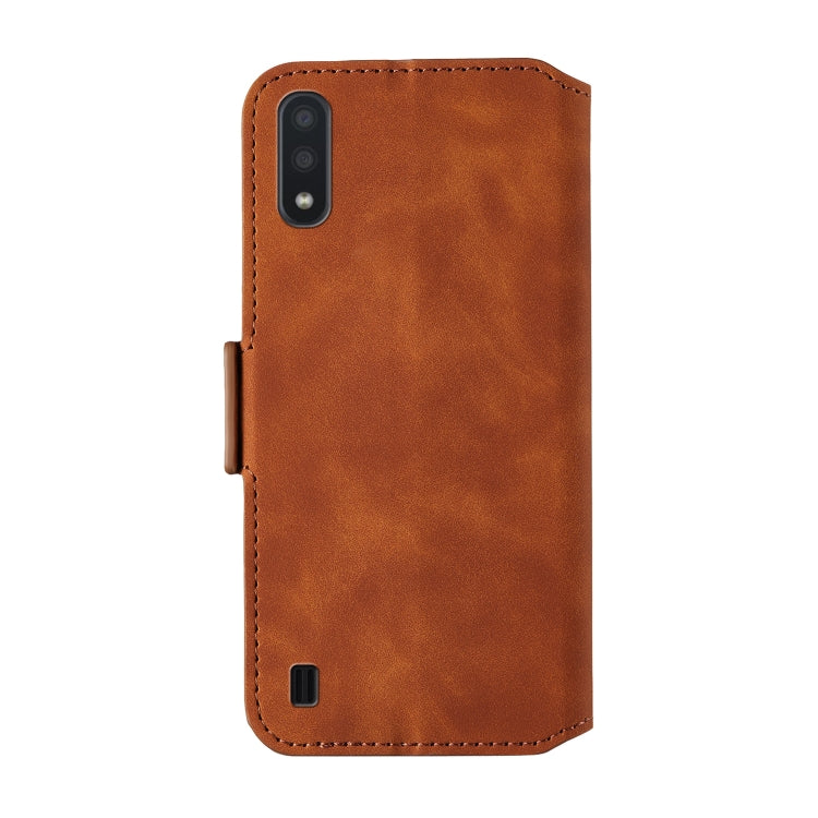 For Galaxy A01 Vintage Matte Oil-edge Horizontal Flip Leather Case with Bracket & Card Slots
