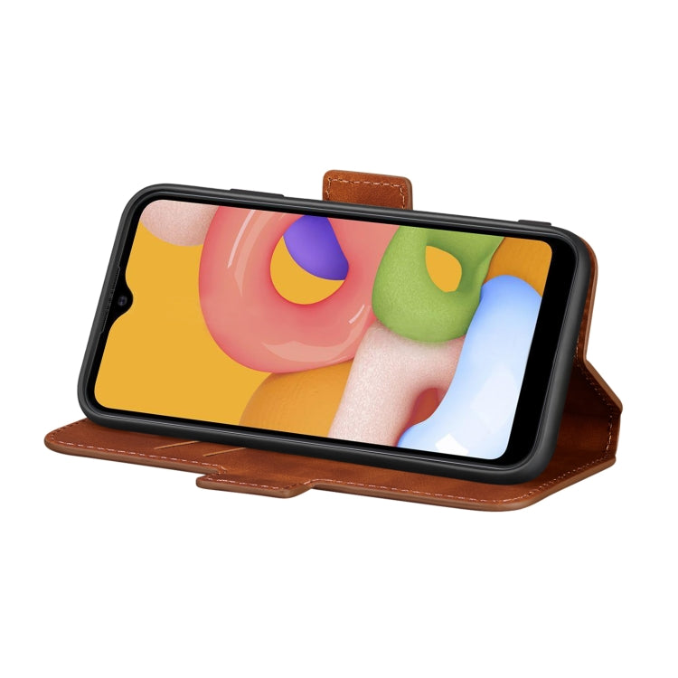 For Galaxy A01 Vintage Matte Oil-edge Horizontal Flip Leather Case with Bracket & Card Slots