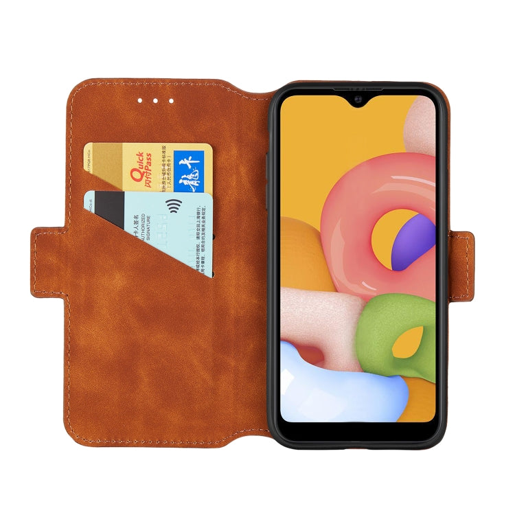 For Galaxy A01 Vintage Matte Oil-edge Horizontal Flip Leather Case with Bracket & Card Slots