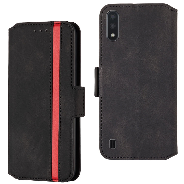 For Galaxy A01 Vintage Matte Oil-edge Horizontal Flip Leather Case with Bracket & Card Slots