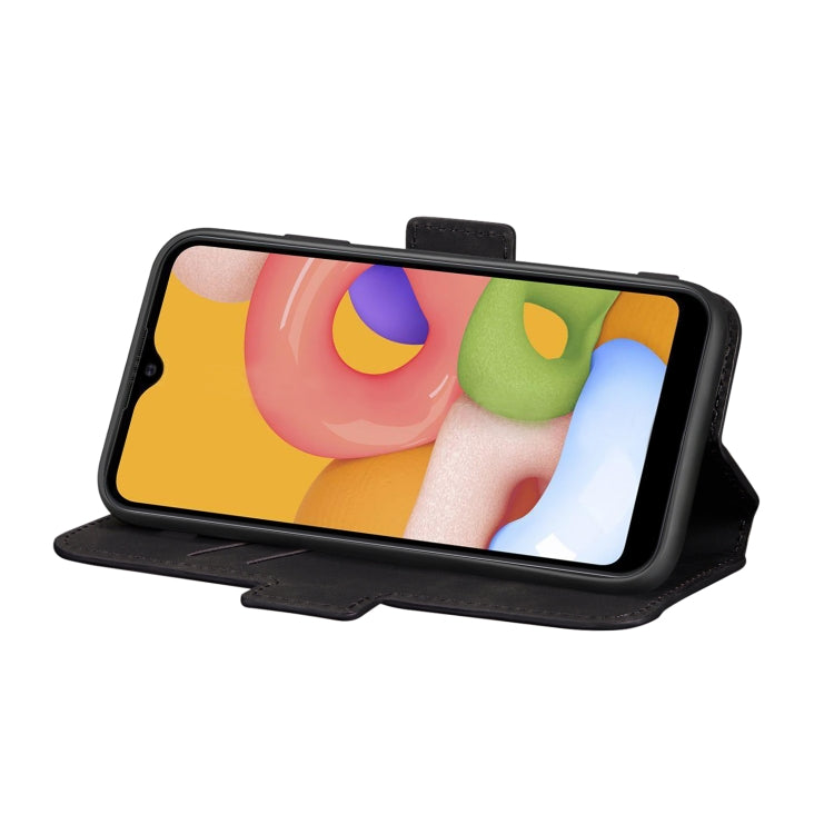 For Galaxy A01 Vintage Matte Oil-edge Horizontal Flip Leather Case with Bracket & Card Slots