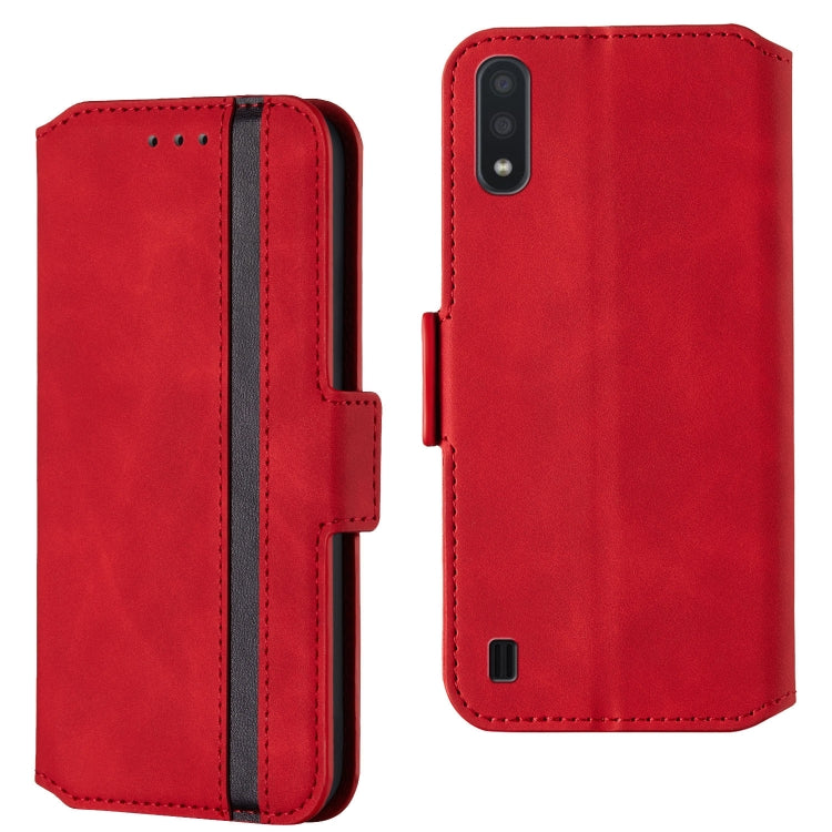 For Galaxy A01 Vintage Matte Oil-edge Horizontal Flip Leather Case with Bracket & Card Slots