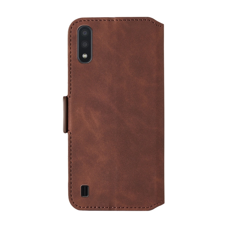 For Galaxy A01 Vintage Matte Oil-edge Horizontal Flip Leather Case with Bracket & Card Slots