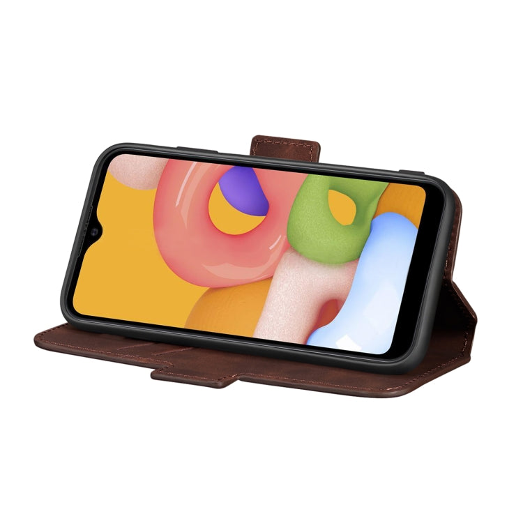 For Galaxy A01 Vintage Matte Oil-edge Horizontal Flip Leather Case with Bracket & Card Slots
