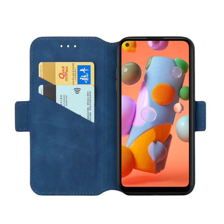 For Galaxy A11 Vintage Matte Oil-edge Horizontal Flip Leather Case with Bracket & Card Slots