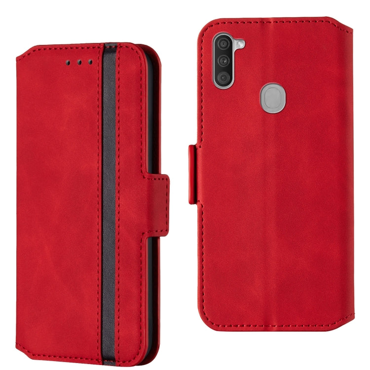 For Galaxy A11 Vintage Matte Oil-edge Horizontal Flip Leather Case with Bracket & Card Slots