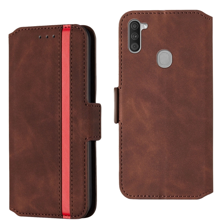 For Galaxy A11 Vintage Matte Oil-edge Horizontal Flip Leather Case with Bracket & Card Slots
