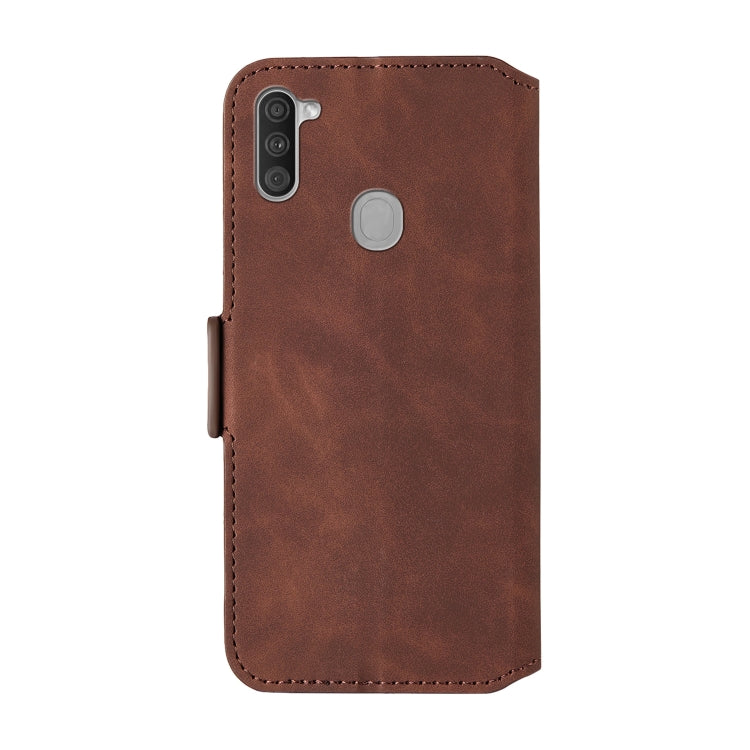 For Galaxy A11 Vintage Matte Oil-edge Horizontal Flip Leather Case with Bracket & Card Slots