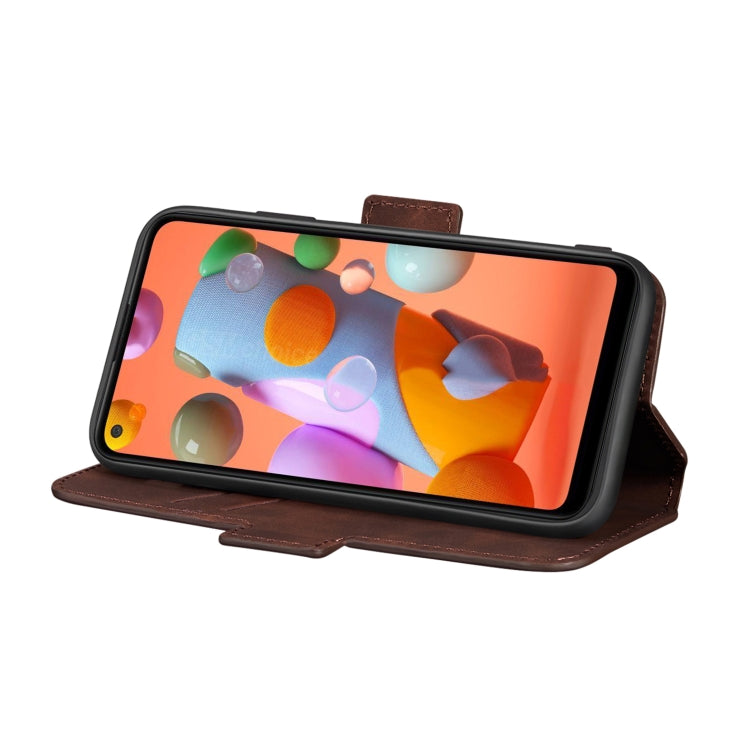For Galaxy A11 Vintage Matte Oil-edge Horizontal Flip Leather Case with Bracket & Card Slots