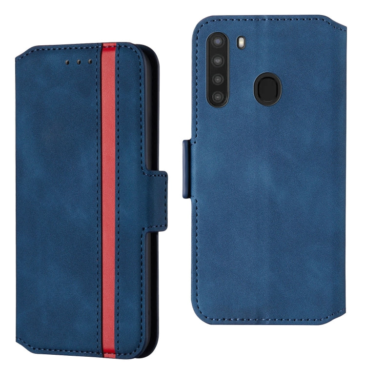 For Galaxy A21 Vintage Matte Oil-edge Horizontal Flip Leather Case with Bracket & Card Slots