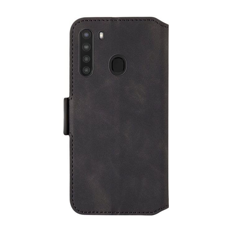 For Galaxy A21 Vintage Matte Oil-edge Horizontal Flip Leather Case with Bracket & Card Slots