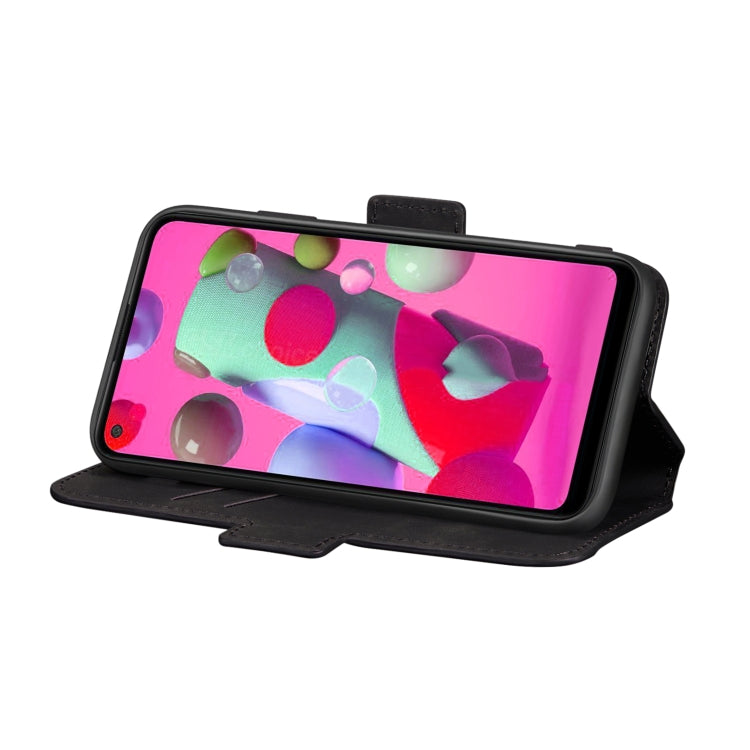 For Galaxy A21 Vintage Matte Oil-edge Horizontal Flip Leather Case with Bracket & Card Slots
