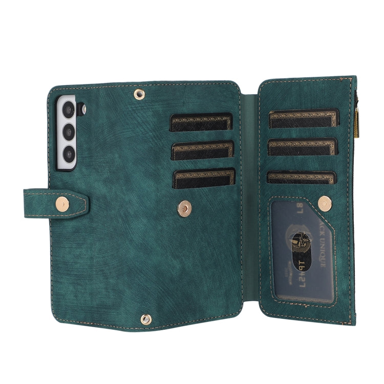 For Samsung Galaxy S23 5G Dream 9-Card Wallet Zipper Bag Leather Phone Case
