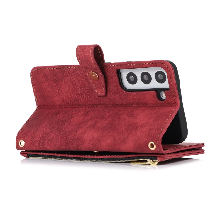 For Samsung Galaxy S23 5G Dream 9-Card Wallet Zipper Bag Leather Phone Case