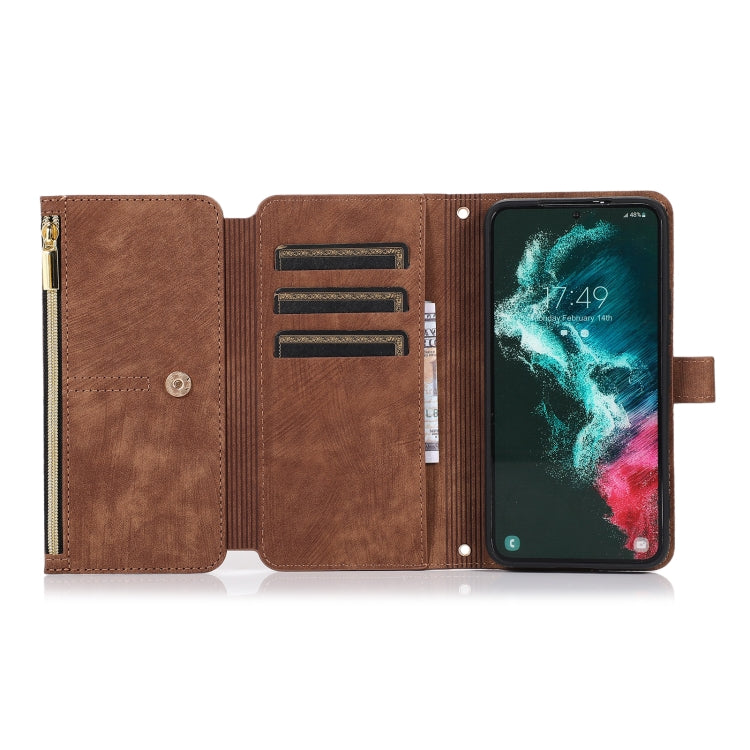 For Samsung Galaxy S23 5G Dream 9-Card Wallet Zipper Bag Leather Phone Case