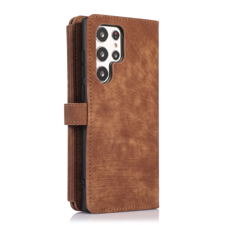 For Samsung Galaxy S23 Ultra 5G Dream 9-Card Wallet Zipper Bag Leather Phone Case