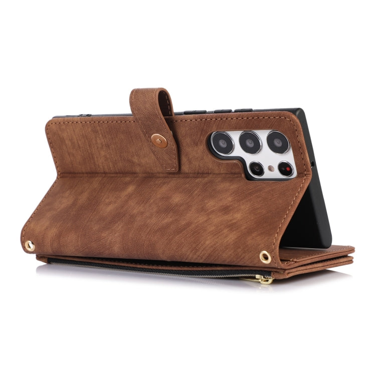 For Samsung Galaxy S23 Ultra 5G Dream 9-Card Wallet Zipper Bag Leather Phone Case